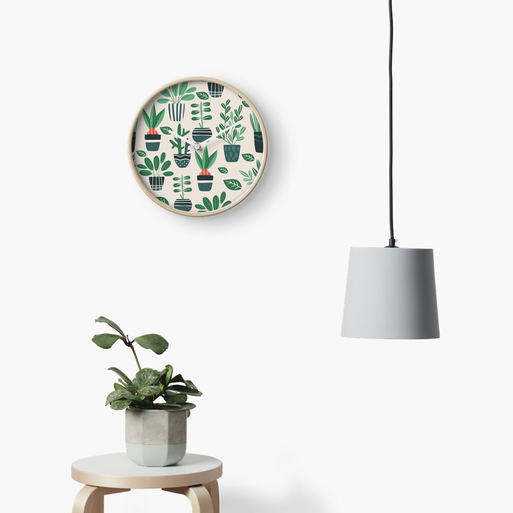 Potted Plants Clock