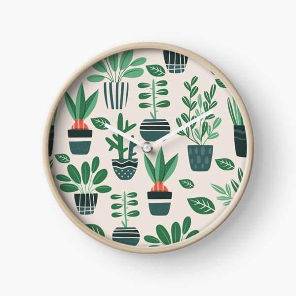 Potted Plants Clock