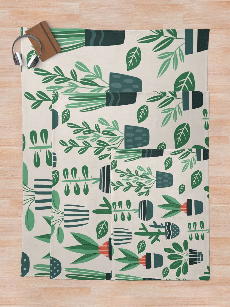 "Potted Plants" Throw Blanket for Sale by loveperiwinkle Redbubble