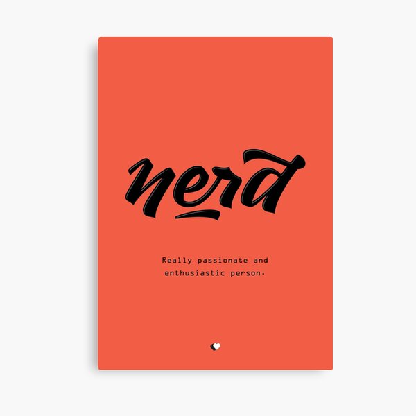 Nerd Lettering Canvas Print