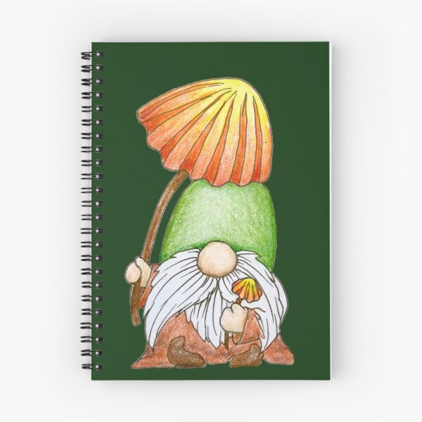 Item preview, Gnome with pleated mushroom umbrella designed and sold by SarahCD13.