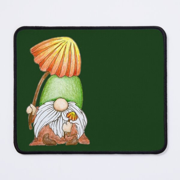Item preview, Gnome with pleated mushroom umbrella designed and sold by SarahCD13.