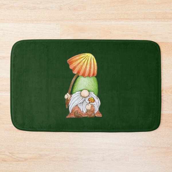 Item preview, Gnome with pleated mushroom umbrella designed and sold by SarahCD13.