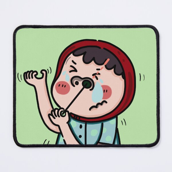 Item preview, A girl using covid19 antigen test kit designed and sold by Mod-Mtkstudio.