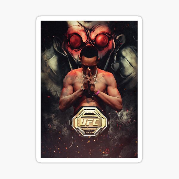 "Funny Gifts New Zealand Israel Adesanya Boxer Retro Wave" Sticker for