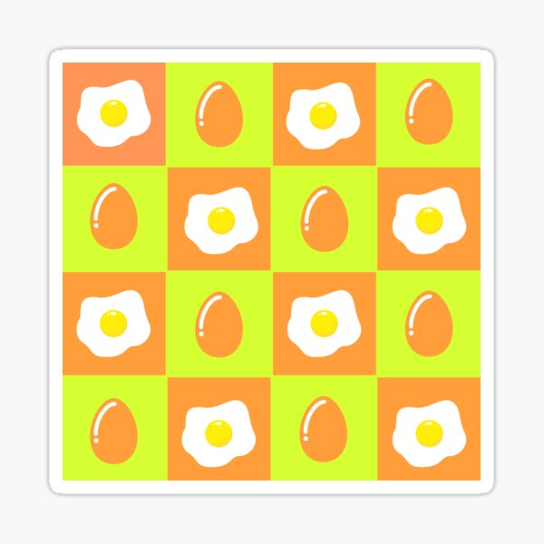 Breakfast - 1960's Groovy Eggs Sticker
