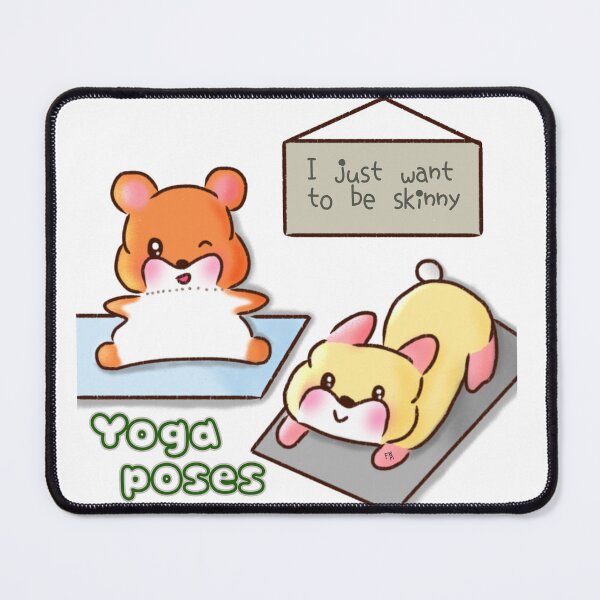 Item preview, Hamster | Hamster Lover - I just want to be skinny or Yoga poses designed and sold by FennyWijayaMomo.