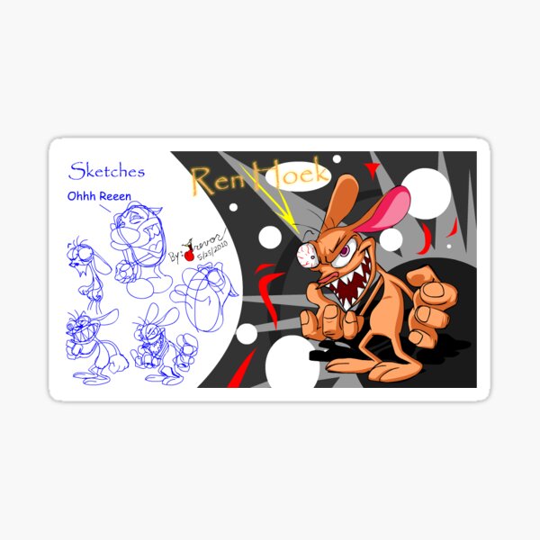 Ren the Insane Sticker