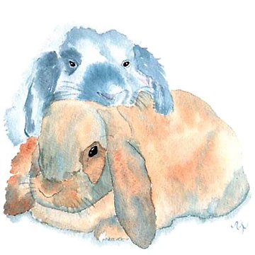 Artwork thumbnail, Two Rabbits by Skosty75