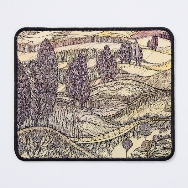 Item preview, Sunset in California.Hand draw  ink and pen, Watercolor, on textured paper designed and sold by MandalaFlowerArt.