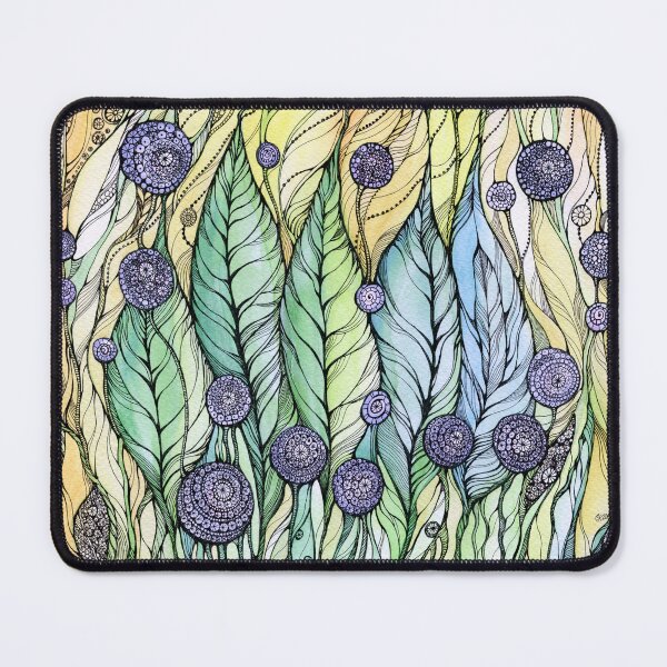 Item preview, Dandelions.Hand draw  ink and pen, Watercolor, on textured paper designed and sold by MandalaFlowerArt.