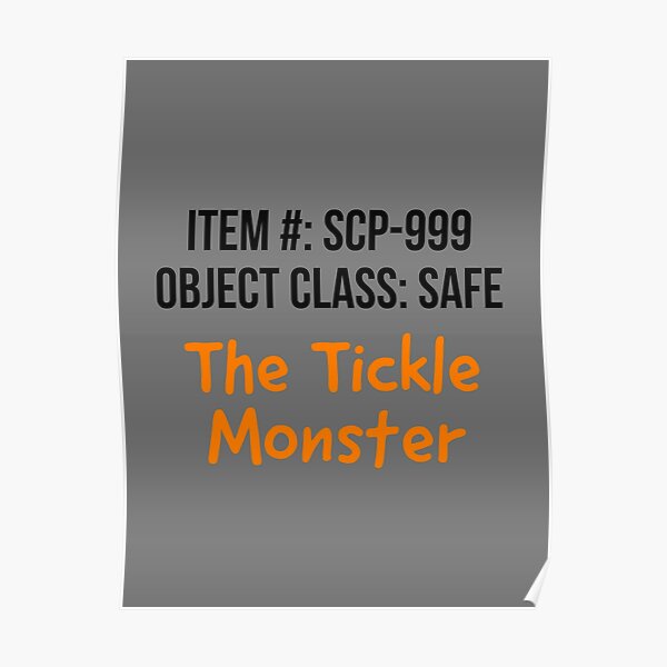 Póster «scp El Monstruo De Las Cosquillas De Deusexmachina1 Redbubble