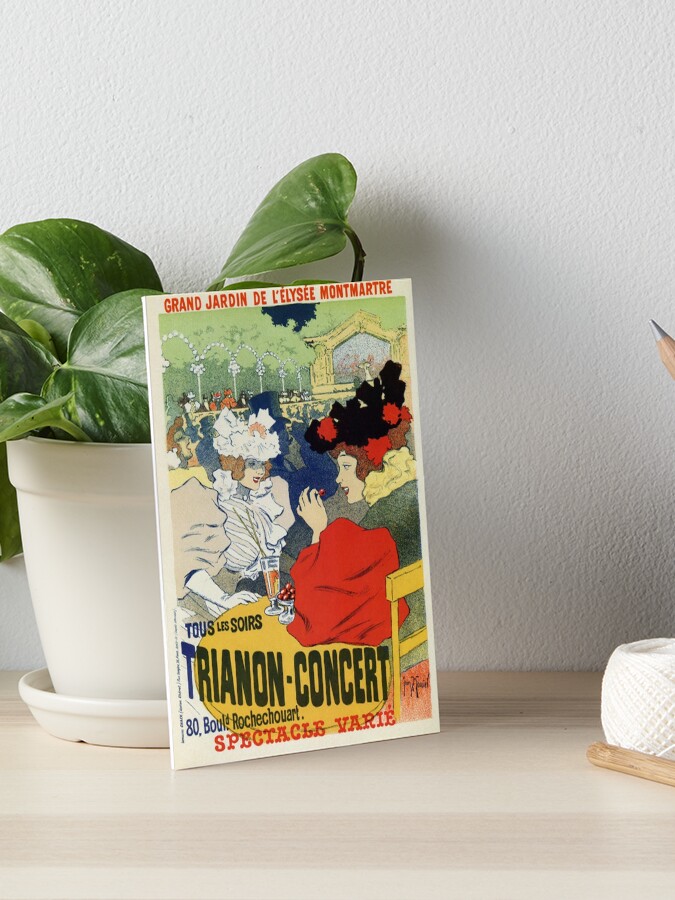 Vintage Paris garden Trianon Montmartre concert ad 