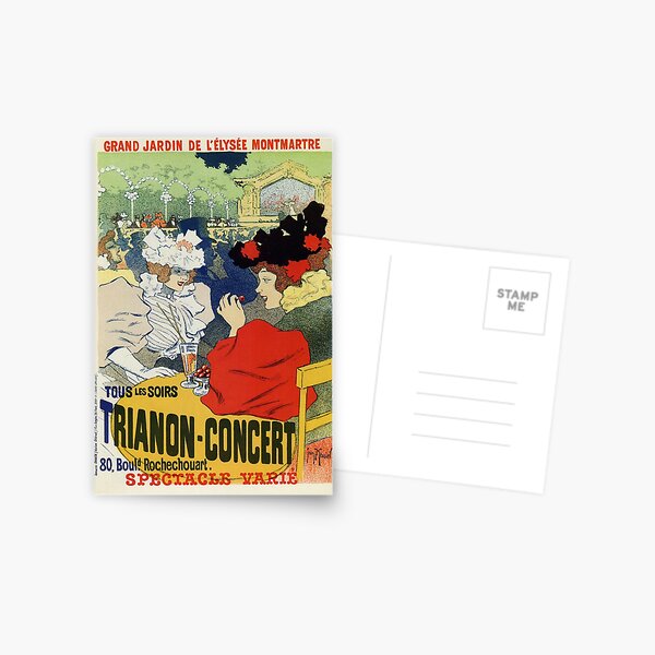 Vintage Paris garden Trianon Montmartre concert ad 