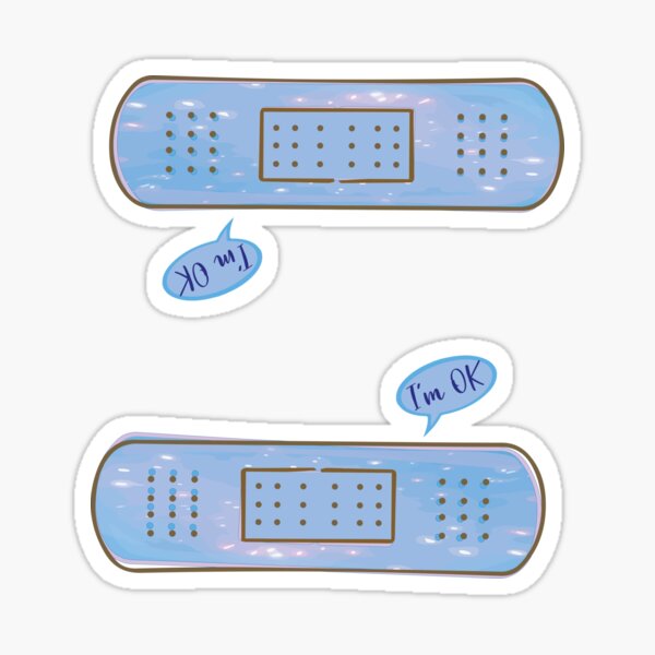 "Aesthetics y2k blue bandages cute nose bandage adorable kawaii bold