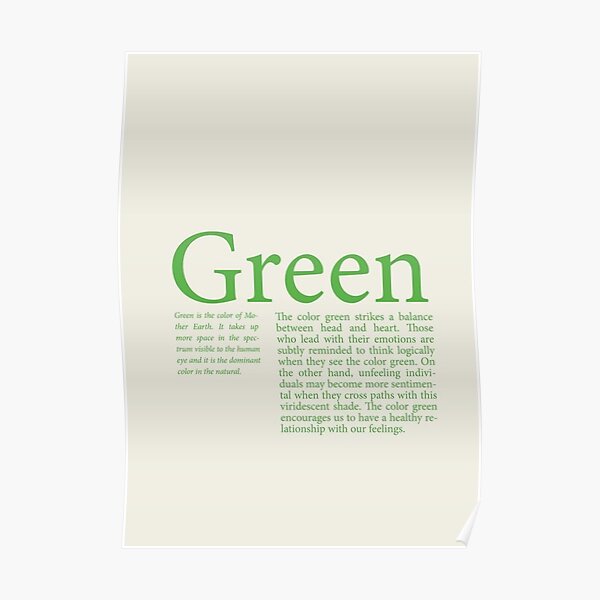 green minimalist poster Poster