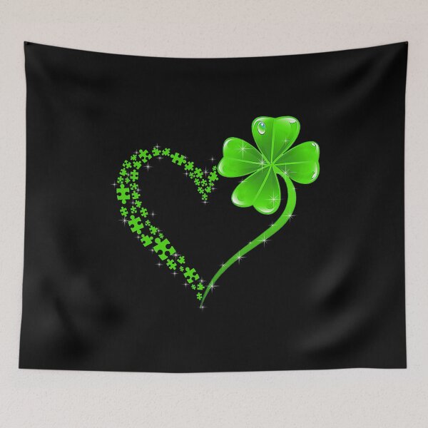 Item preview, Puzzle Heart Shamrock Autism Awareness St Patrick's Day designed and sold by HaaChris-Artis.