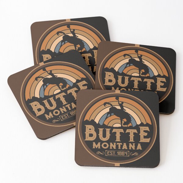 Artikelvorschau, Butte, Montana MT Retro-Wildwest-Cowboy entworfen und verkauft von NoBonesLife.