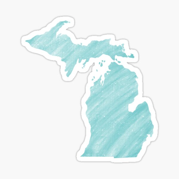 Blue Painted Michigan  Sticker