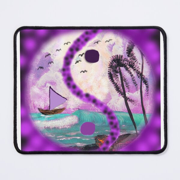 Item preview, Purple yin yang beach designed and sold by Deanne-Bossell.