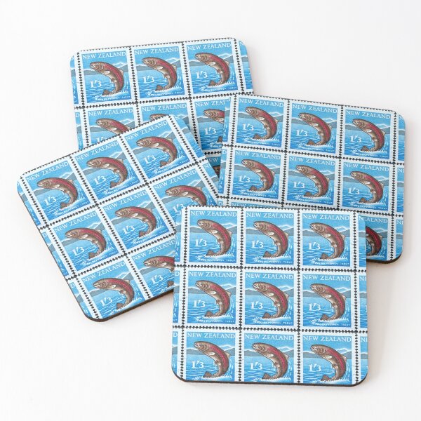 Item preview, New Zealand Trout Vintage Postage Stamp designed and sold by Factory57.