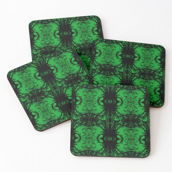 Item preview, Grunge Distressed Rorschach Pattern Green designed and sold by everything4eva.
