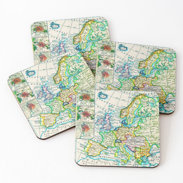 Item preview, Vintage Map of Europe - 1898 Illustration designed and sold by DazellsEmporium.