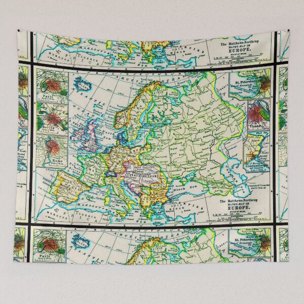 Item preview, Vintage Map of Europe - 1898 Illustration designed and sold by DazellsEmporium.