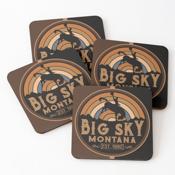 Item preview, Big Sky, Montana MT Retro Wild West Cowboy  designed and sold by NoBonesLife.