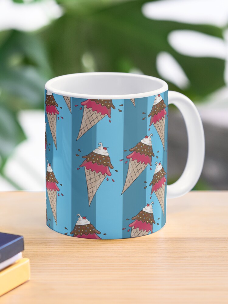 Ceramic Ice Cream Mug & Lid  Cream mugs, Ceramic ice cream cone
