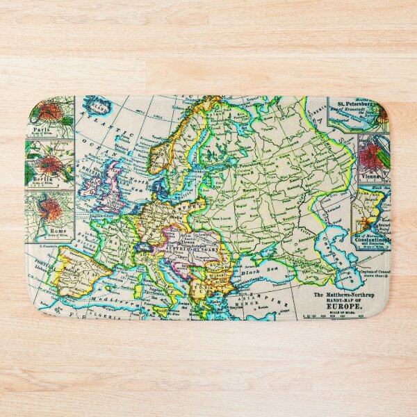 Item preview, Vintage Map of Europe - 1898 Illustration designed and sold by DazellsEmporium.