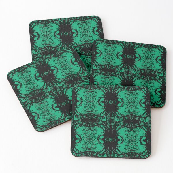 Item preview, Grunge Distressed Rorschach Pattern Green designed and sold by everything4eva.