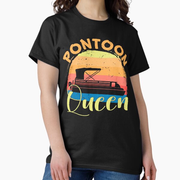 Item preview, Retro Sunset Pontoon Queen Vintage designed and sold by RoguePixel.