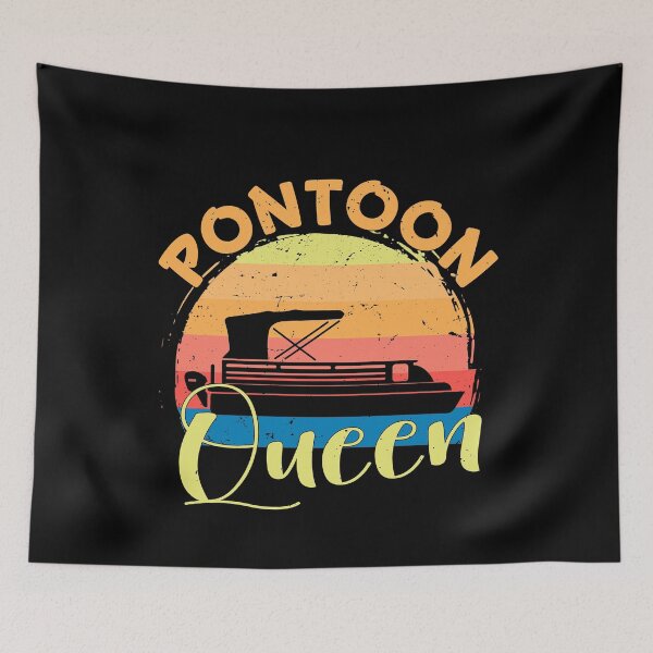 Item preview, Retro Sunset Pontoon Queen Vintage designed and sold by RoguePixel.