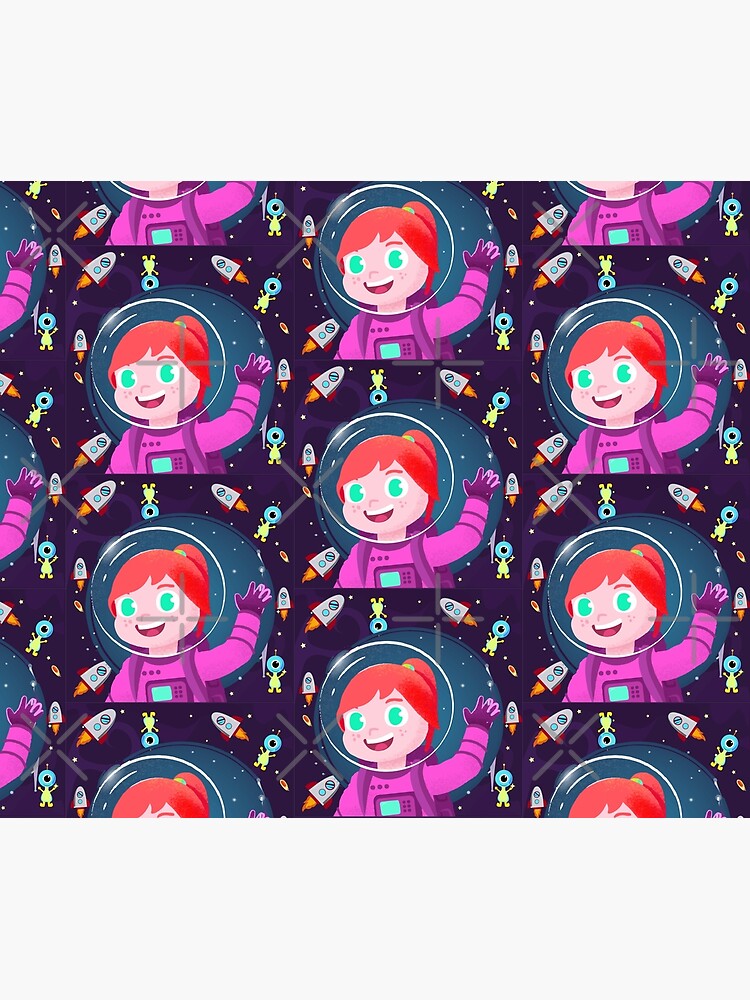 "YouTube A For Adley Kids, Space, Stars" Throw Blanket for Sale by