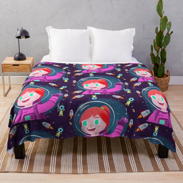 YouTube A For Adley - Kids, Space, Stars Throw Blanket