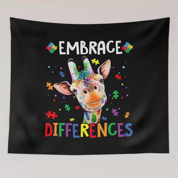 Item preview, Puzzle Piece Autism Giraffe Embrace Differences Gift designed and sold by HaaChris-Artis.