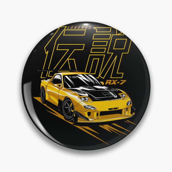 Item preview, Yellow Legends Sports Car RE Amemiya RX7 Racing Drift Tuned designed and sold by halleinstyle.