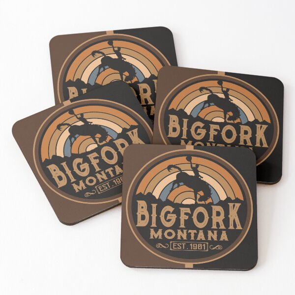 Item preview, Big Fork, Montana MT Retro Wild West Cowboy  designed and sold by NoBonesLife.