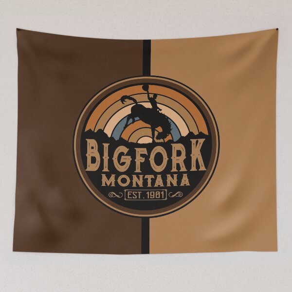 Item preview, Big Fork, Montana MT Retro Wild West Cowboy  designed and sold by NoBonesLife.