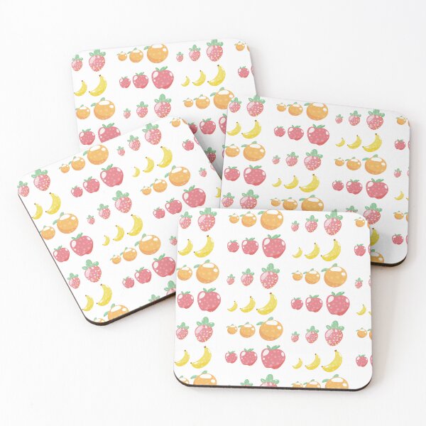 Item preview, Mixed Fruit | Kawaii Fruit Salad | Strawberry Banana Orange Apple Cute Fruits | Food Handdrawn Artwork designed and sold by KarliMakesStuff.