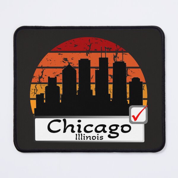 Item preview, Chicago illinois united states of america landmark vintage designed and sold by WhereIsTravis.