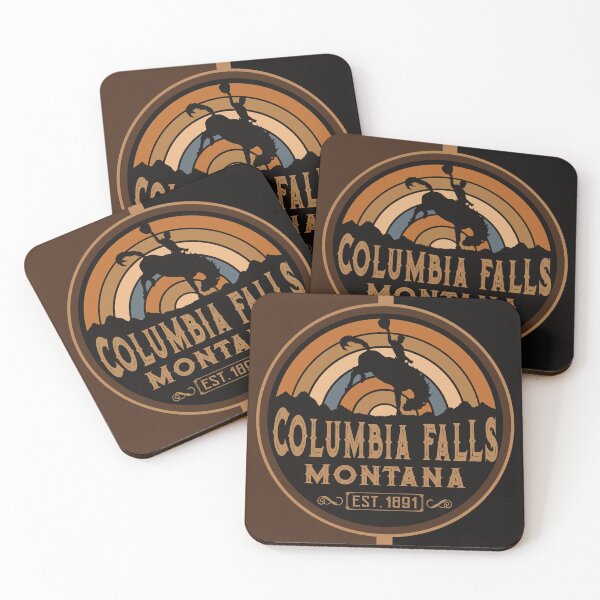 Artikelvorschau, Columbia Falls, Montana MT Retro-Wildwest-Cowboy entworfen und verkauft von NoBonesLife.