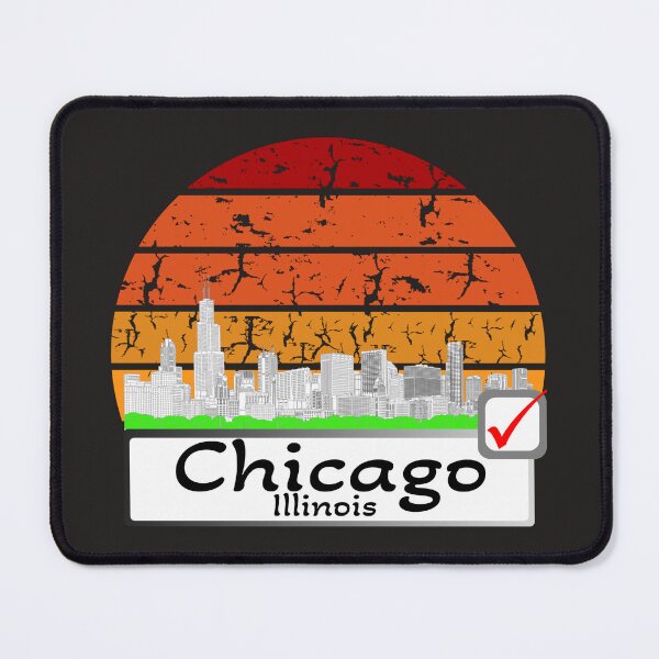Item preview, Chicago illinois united states of america Skyline vintage Color designed and sold by WhereIsTravis.