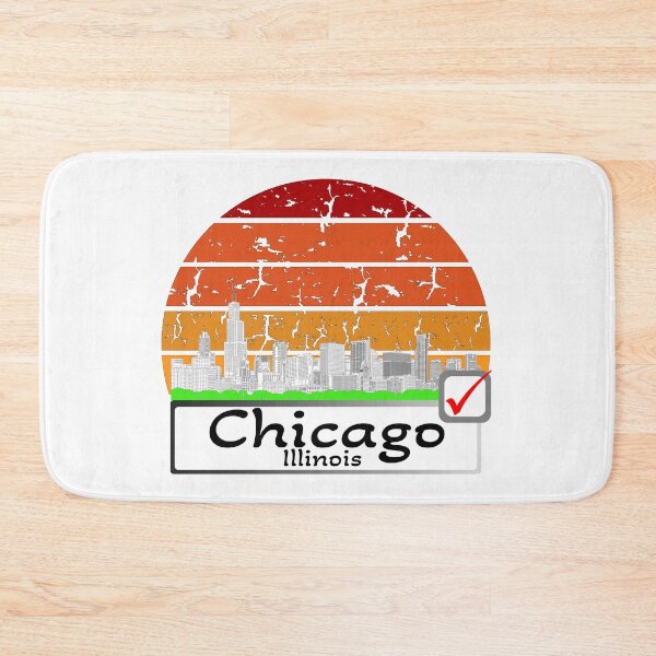 Item preview, Chicago illinois united states of america Skyline vintage Color designed and sold by WhereIsTravis.