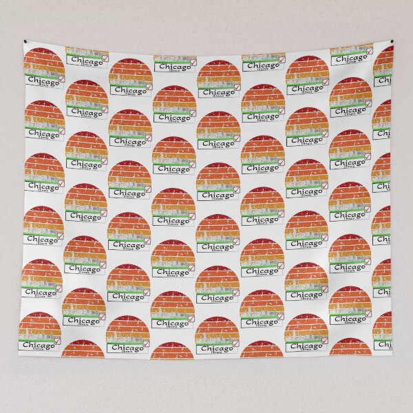 Item preview, Chicago illinois united states of america Skyline vintage Color designed and sold by WhereIsTravis.