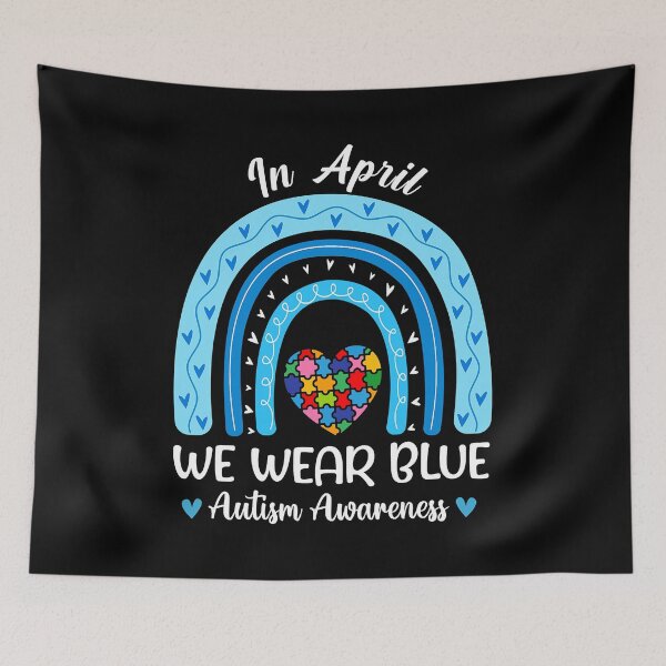 Item preview, Puzzle Rainbow In April We Wear Blue Autism Awareness Month designed and sold by HaaChris-Artis.