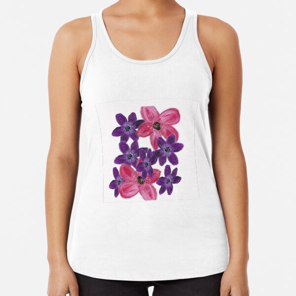 Cluster of Flowers Racerback Tank Top