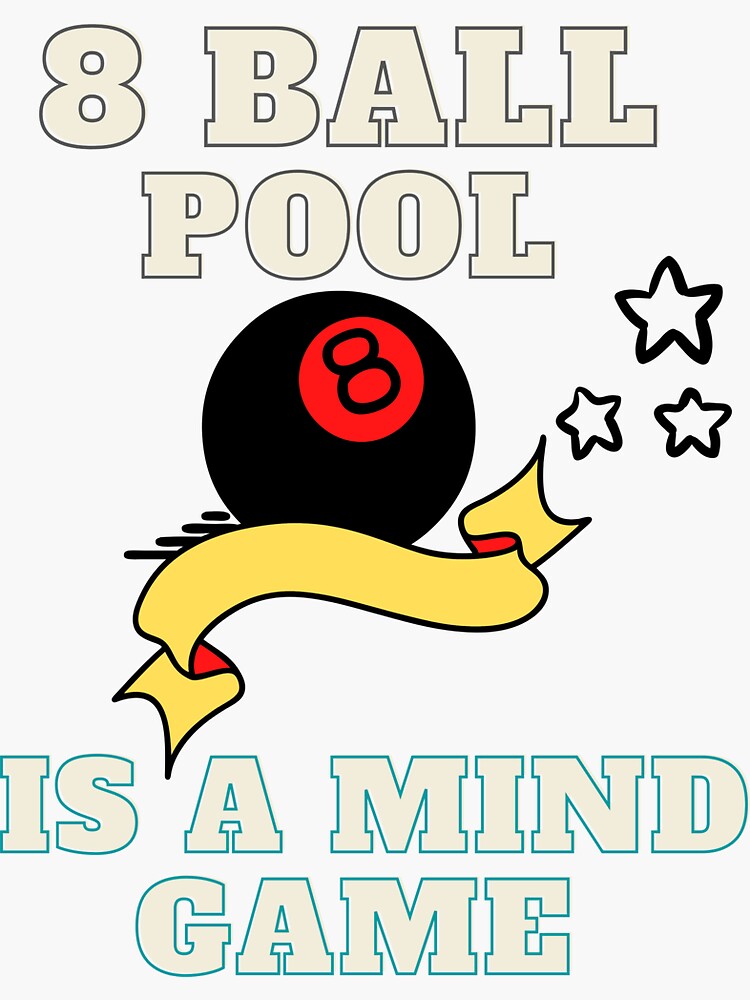 Realistic 8 Ball Pool Billiards Eight Ball Sticker for Sale by cinemapool