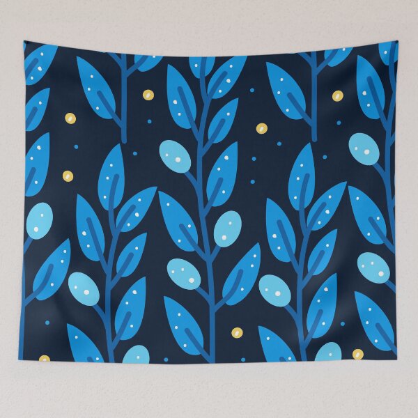 Item preview, Beautiful Bright Blue Leaves designed and sold by pugmom4.